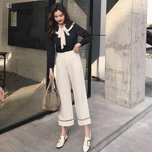 ftlzz fashion 2019 spring elegant women 2 piece set women tweed tassels chiffon bow tie shirt chiffon straight-barrel slacks1, White
ftlzz fashion 2019 spring elegant women 2 piece set women tweed tassels chiffon bow tie shirt chiffon straight-barrel slacks1, White