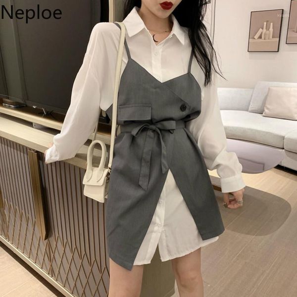 neploe fashion vestidos women 2pc dress suit sweet two piece dress sets long white shirt+irregular strap mini outfits 1a2651
neploe fashion vestidos women 2pc dress suit sweet two piece dress sets long white shirt+irregular strap mini outfits 1a2651