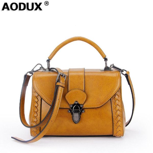 aodux fashion 2020 small genuine leather women's messenger shoulder bags ladies oil wax cow leather tote female designer bag
aodux fashion 2020 small genuine leather women's messenger shoulder bags ladies oil wax cow leather tote female designer bag