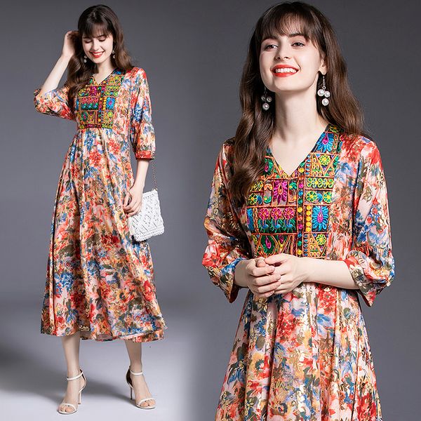 runway designer embroidered with v-cleavage dress midi long 2021 floral summer skinny holiday party swing beach clothes ib2h, Black;gray
runway designer embroidered with v-cleavage dress midi long 2021 floral summer skinny holiday party swing beach clothes ib2h, Black;gray