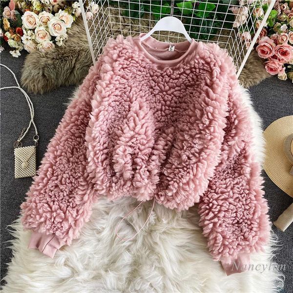 furry sweatshirt for women loose round neck drawstring 2021 autumn and winter new lazy wind short pink yellow hoodie short, Black
furry sweatshirt for women loose round neck drawstring 2021 autumn and winter new lazy wind short pink yellow hoodie short, Black