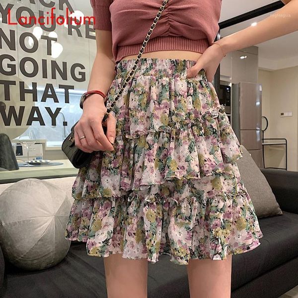floral ruffle tiered chiffon pleated mini skirt women cake elastic high waist kawaii miniskirt ladies summer vintage a line 20201, Black
floral ruffle tiered chiffon pleated mini skirt women cake elastic high waist kawaii miniskirt ladies summer vintage a line 20201, Black