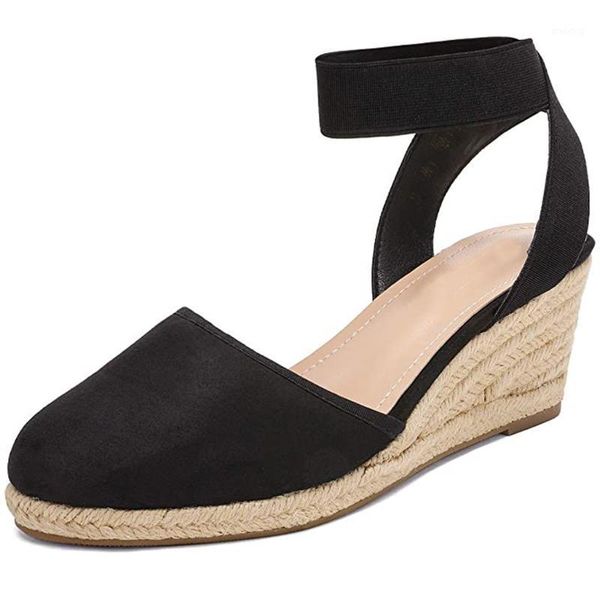 sagace wedges sandals women elastic ankle strap closed toe shoes female retro weaving tick bottom shoes high heel plus size1, Black
sagace wedges sandals women elastic ankle strap closed toe shoes female retro weaving tick bottom shoes high heel plus size1, Black