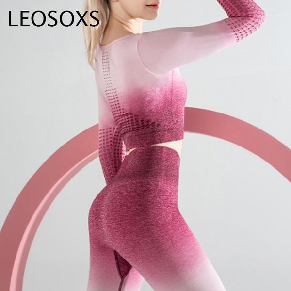 yoga outfits women sport suit set gym workout long sleeve seamless tight high waist pant leggings 2 piece for female fitness1, White;red
yoga outfits women sport suit set gym workout long sleeve seamless tight high waist pant leggings 2 piece for female fitness1, White;red