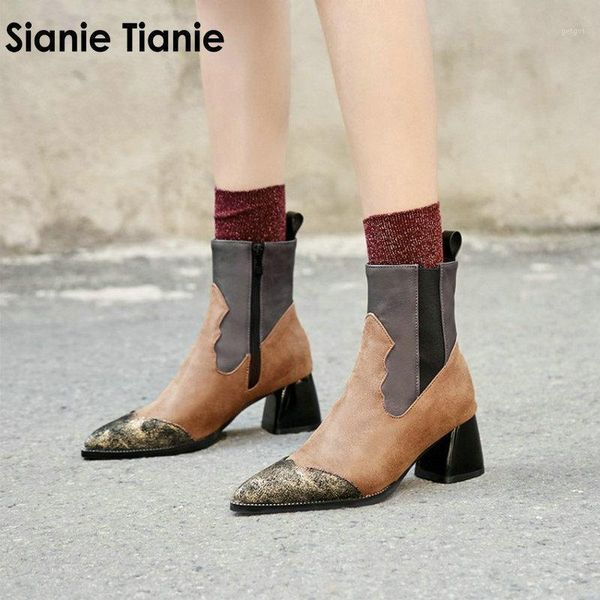 sianie tianie 2021 new patchwork fashion punk ankle boots for women fashion equestrian motorcycle marton boots big size 32-48 461, Black
sianie tianie 2021 new patchwork fashion punk ankle boots for women fashion equestrian motorcycle marton boots big size 32-48 461, Black