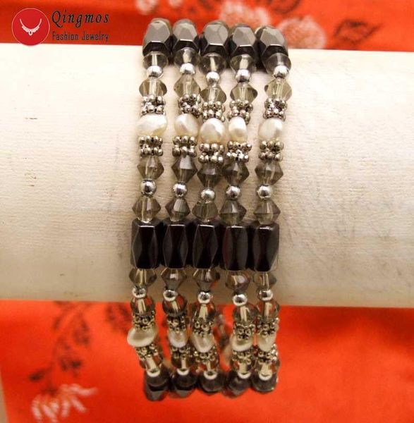 qingmos 4-5mm natural white baroque pearl bracelet for women with gray crystal & black hematite long necklace bracelet 36'' b356
qingmos 4-5mm natural white baroque pearl bracelet for women with gray crystal & black hematite long necklace bracelet 36'' b356