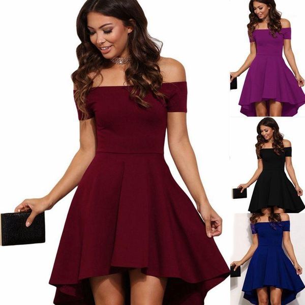 womens off the shoulder short sleeve high low cocktail dresses 2020 in stock party dress multi color1, White;black
womens off the shoulder short sleeve high low cocktail dresses 2020 in stock party dress multi color1, White;black