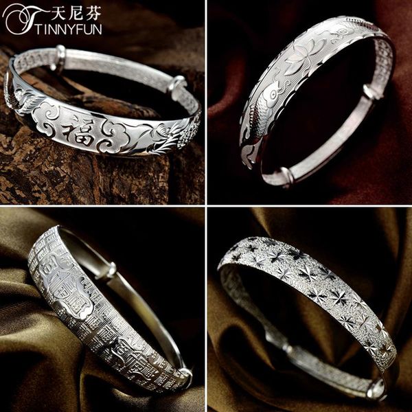 silver bracelet adjustable ladies sterling silver bracelet dragon and phoenix blessing word push-pull solid jewelry, Black
silver bracelet adjustable ladies sterling silver bracelet dragon and phoenix blessing word push-pull solid jewelry, Black