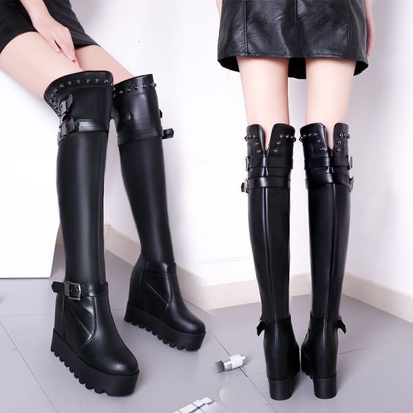 winter 2021 new autumn chunky riveite fashionable plutonium leather on the knee women's growing height mujer boots mar8, Black
winter 2021 new autumn chunky riveite fashionable plutonium leather on the knee women's growing height mujer boots mar8, Black