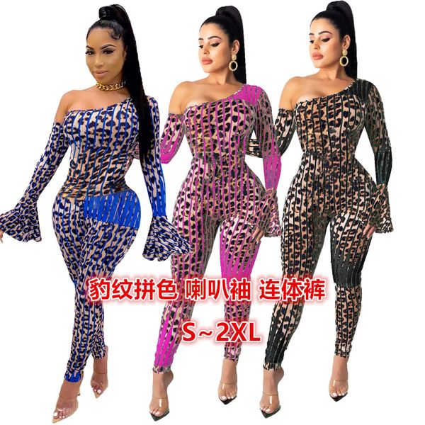 stand-alone popular europe and america cross border womens one-shoulder bell-sleeve leopard print color matching jumpsuit, Black;white
stand-alone popular europe and america cross border womens one-shoulder bell-sleeve leopard print color matching jumpsuit, Black;white