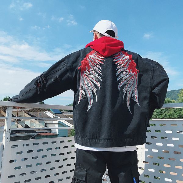 bomber denim jackets mens vintage print embroidered wings men jacket spring autumn fashion casual punk jean outerwear yt5072 c1108, Black;brown
bomber denim jackets mens vintage print embroidered wings men jacket spring autumn fashion casual punk jean outerwear yt5072 c1108, Black;brown