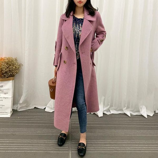winter brand wool coat female autumn clothes 2020 korean elegant double breasted x-long jacket casaco feminino hiver 88091, Black
winter brand wool coat female autumn clothes 2020 korean elegant double breasted x-long jacket casaco feminino hiver 88091, Black