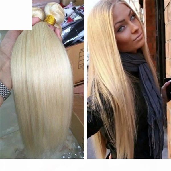 grade 9a platinum bleach blonde hair straight blonde color 613 peruvian human hair weave bundles can dye, Black
grade 9a platinum bleach blonde hair straight blonde color 613 peruvian human hair weave bundles can dye, Black