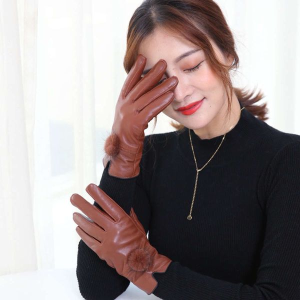 sheepskin warm and thin thickened cashmere leather haining winter cycling korean edition women' gloves, Blue;gray
sheepskin warm and thin thickened cashmere leather haining winter cycling korean edition women' gloves, Blue;gray