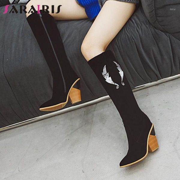 sarairis new fashion female knee high boots pointed toe spike high heels zip boots women 2020 concise elegant shoes woman1, Black
sarairis new fashion female knee high boots pointed toe spike high heels zip boots women 2020 concise elegant shoes woman1, Black