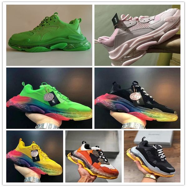 fashion men women casual dad shoes neon green triple-s 17fw sport sneakers tripler black pink crystal clear sole bottom paris platform shoes
fashion men women casual dad shoes neon green triple-s 17fw sport sneakers tripler black pink crystal clear sole bottom paris platform shoes