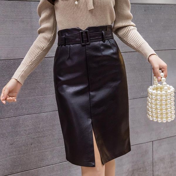 skirts 2021 autumn black pu leather midi wrap skirt with belt office streetwear high waist front split vintage sheath pencil skater
skirts 2021 autumn black pu leather midi wrap skirt with belt office streetwear high waist front split vintage sheath pencil skater