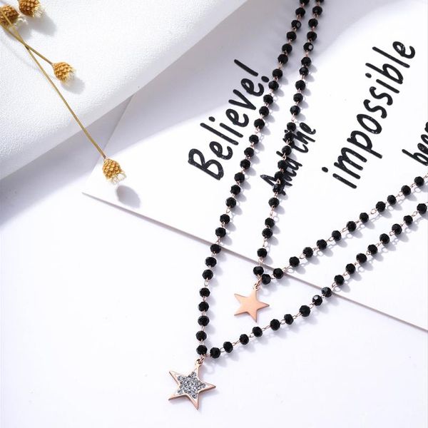 pendant necklaces stainless steel stars necklace for women rose gold crystal pentagram choker party gift collar mujer 2021, Silver
pendant necklaces stainless steel stars necklace for women rose gold crystal pentagram choker party gift collar mujer 2021, Silver