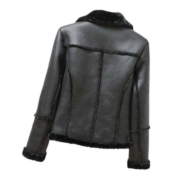 2020 winter women pu jacket fashion european and american womens warm solid color jackets slim leather windbreaker 2 colors size s, Black
2020 winter women pu jacket fashion european and american womens warm solid color jackets slim leather windbreaker 2 colors size s, Black
