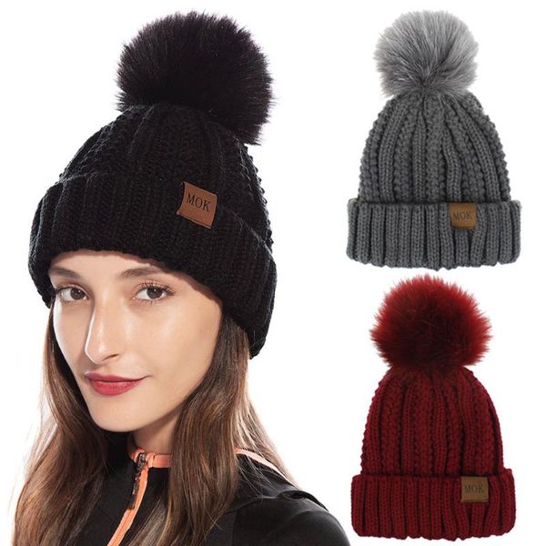 beanie/skull caps 1 pc knitted beanie hats women elegant outdoor warm for girls faux fur bobble pom ski female, Blue;gray
beanie/skull caps 1 pc knitted beanie hats women elegant outdoor warm for girls faux fur bobble pom ski female, Blue;gray