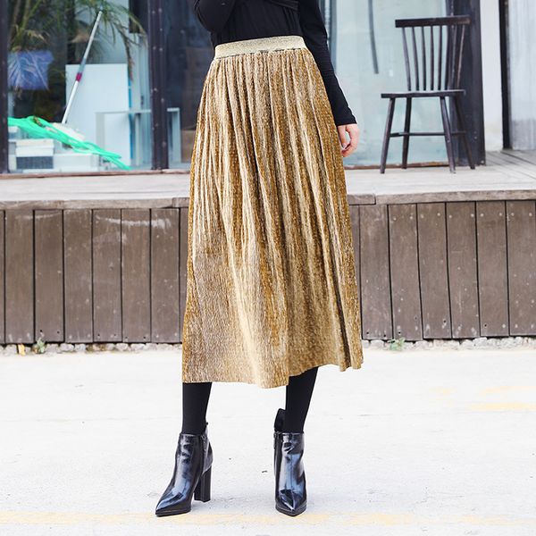 woman new autumn winter korean fashion velvet skirt elastic high waisted a-line mid long pleated skirts metallic plus size 2xl y1214, Black
woman new autumn winter korean fashion velvet skirt elastic high waisted a-line mid long pleated skirts metallic plus size 2xl y1214, Black