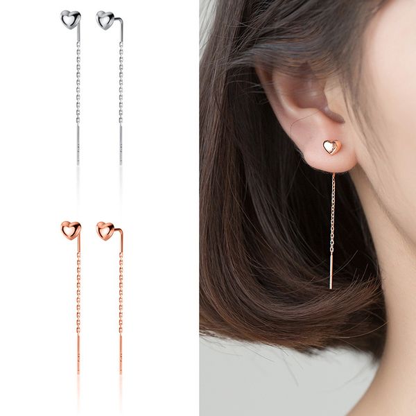 stud trustdavis real 925 sterling silver earring little heart linked 4.5cm stick for women creative fashion jewelry gift da1684, Golden;silver
stud trustdavis real 925 sterling silver earring little heart linked 4.5cm stick for women creative fashion jewelry gift da1684, Golden;silver