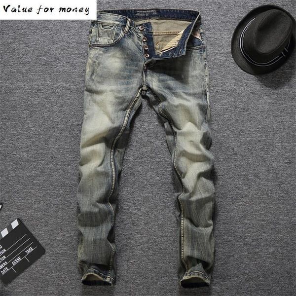 designer vintage italian men jeans good quality casual pants slim fit buttons classical kg-697, Blue
designer vintage italian men jeans good quality casual pants slim fit buttons classical kg-697, Blue