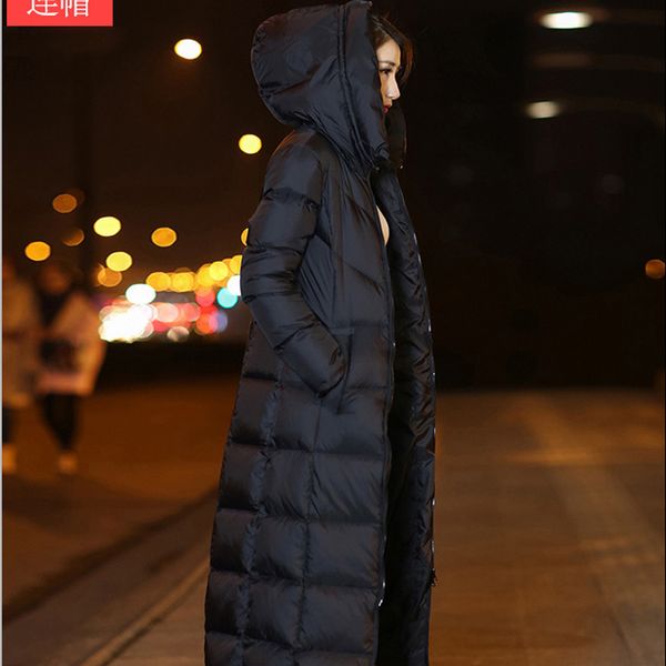 white duck down jacket women thick extra long slim winter coat women hooded korean female puffer jacket doudoune femme jk-807, Black
white duck down jacket women thick extra long slim winter coat women hooded korean female puffer jacket doudoune femme jk-807, Black