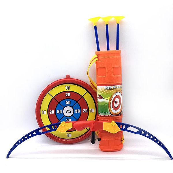 [ Shooting Game Simulation Bow Arrow Plastic Soft Sucker Arrow With Target Set Archery Sprots Outdoor Toys Kids Boy Gift