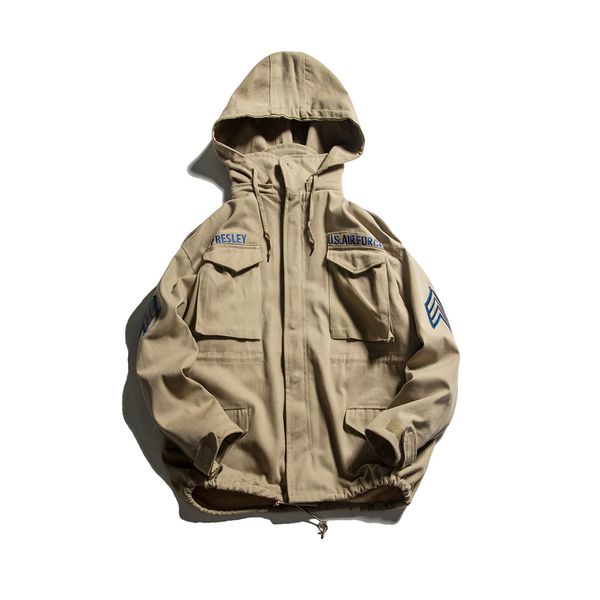 2020 with military casual hoodie wool jacket homme cotton pilot army green khakis air force parka men's clothes, Black
2020 with military casual hoodie wool jacket homme cotton pilot army green khakis air force parka men's clothes, Black