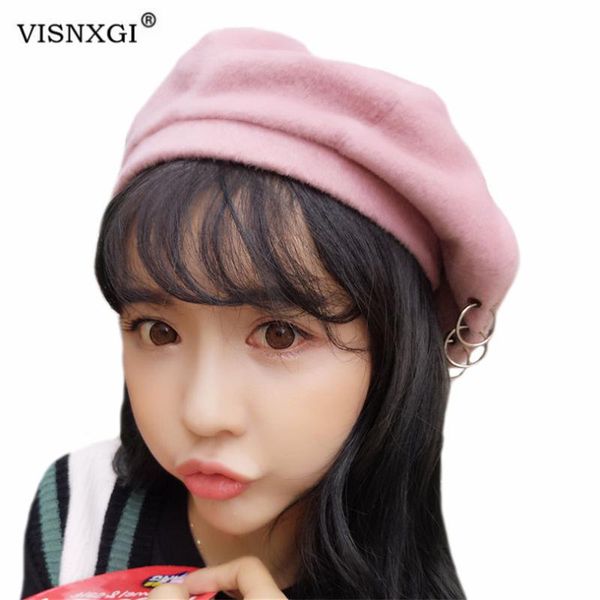 berets visnxgi lady spring winter hat painter style wool fashion women beret girls solid color slouchy hats female, Blue;gray
berets visnxgi lady spring winter hat painter style wool fashion women beret girls solid color slouchy hats female, Blue;gray