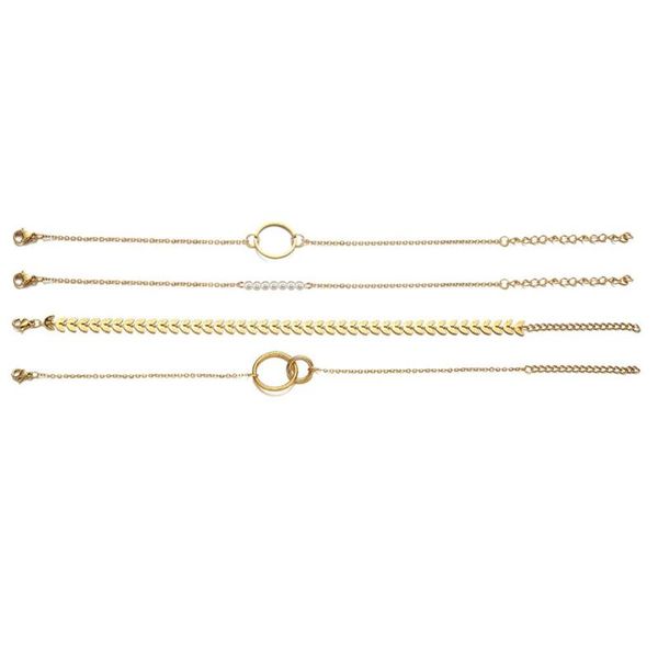 charm bracelets 4pcs/set bohemian stainless steel round circle arrow beads chain bracelet sets for women girls charms jewelry, Golden;silver
charm bracelets 4pcs/set bohemian stainless steel round circle arrow beads chain bracelet sets for women girls charms jewelry, Golden;silver