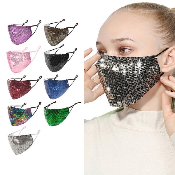 protection fashion adjustable breathable washable dust reusable designer sequin mask with 2 filters bling for women party
protection fashion adjustable breathable washable dust reusable designer sequin mask with 2 filters bling for women party