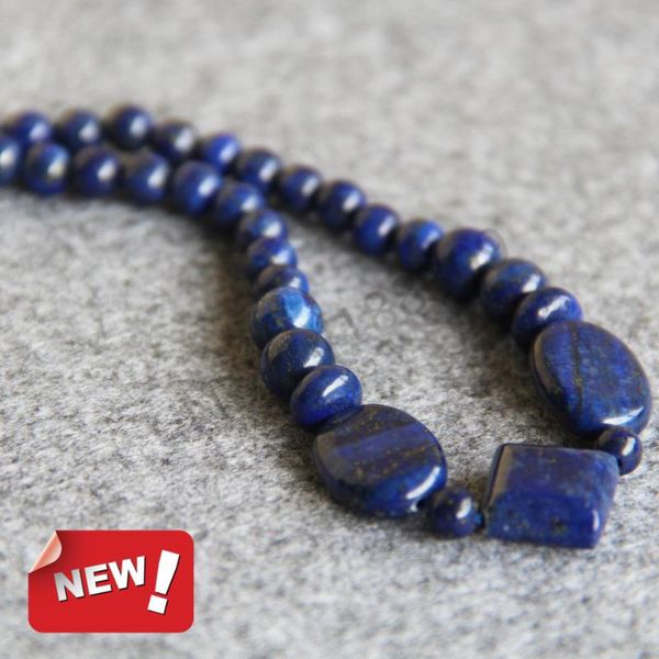 chains classic ethnic first jewelry 8mm cyan lapis lazuli beads women necklace high-quality dark blue stone 18inch strand, Silver
chains classic ethnic first jewelry 8mm cyan lapis lazuli beads women necklace high-quality dark blue stone 18inch strand, Silver