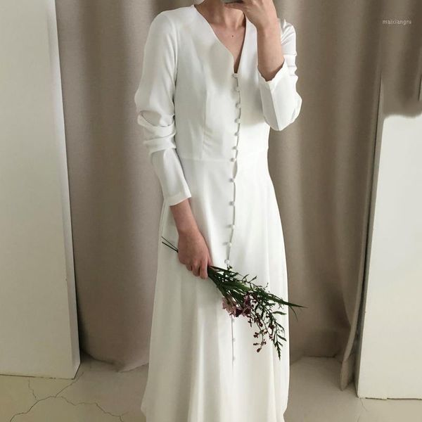 korean style autumn elegant women white party split fairy office lady long sleeve1, Black;gray
korean style autumn elegant women white party split fairy office lady long sleeve1, Black;gray