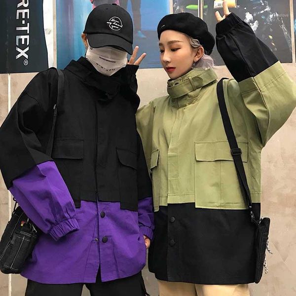 nicemix patchwork contrast hiphop oversize loose cargo streetwear belt turtleneck trench korean 2020 windbreaker coat chaqueta t1, Black;brown
nicemix patchwork contrast hiphop oversize loose cargo streetwear belt turtleneck trench korean 2020 windbreaker coat chaqueta t1, Black;brown