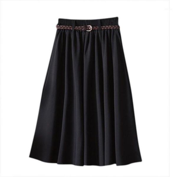 x summer women skirt comfort solid a line mid calf skirt female plus size korean skirts harajuku1, Black
x summer women skirt comfort solid a line mid calf skirt female plus size korean skirts harajuku1, Black