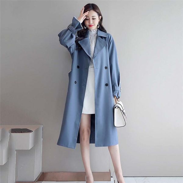 2020 new fashion long windbreaker female spring autumn korean loose tie belt waist thin trench coat for women x349, Tan;black
2020 new fashion long windbreaker female spring autumn korean loose tie belt waist thin trench coat for women x349, Tan;black