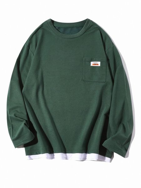 men pocket letter patched combo tee p7uo#, White;black
men pocket letter patched combo tee p7uo#, White;black