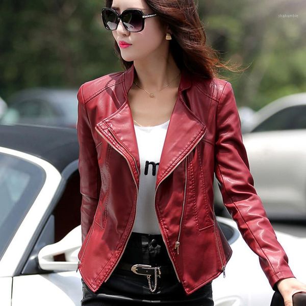 women fashion coat 2020 jackets spring autumn new arrival short slim casual style sheep leather jacket plus size wuj00051, Black
women fashion coat 2020 jackets spring autumn new arrival short slim casual style sheep leather jacket plus size wuj00051, Black