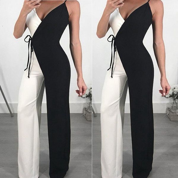 autumn women long jumpsuits sleeveless black white patckwork ol polyester ladies loose bodysuit ropa mujer feminino
autumn women long jumpsuits sleeveless black white patckwork ol polyester ladies loose bodysuit ropa mujer feminino