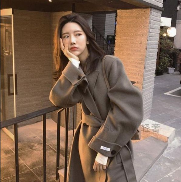 women's wool & blends south korea's dongdaemun double-sided cashmere coat long over the knee high-end hepburn style loose retro wo, Black
women's wool & blends south korea's dongdaemun double-sided cashmere coat long over the knee high-end hepburn style loose retro wo, Black