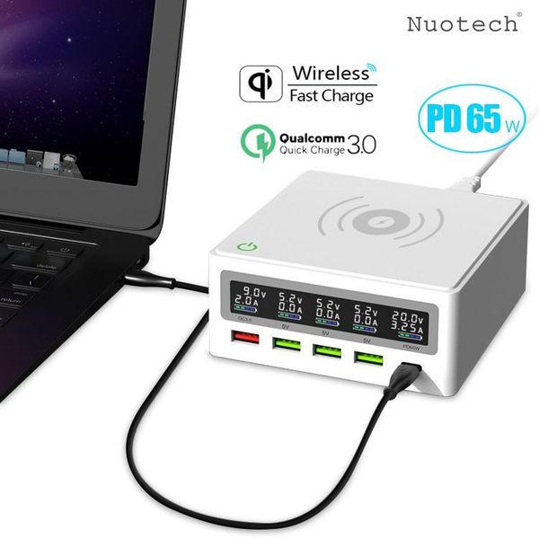 nuotech pd3.0 + qc3.0 quick wireless charger 5 usb ports 65w pd lapcharging dock station with touch switch
nuotech pd3.0 + qc3.0 quick wireless charger 5 usb ports 65w pd lapcharging dock station with touch switch