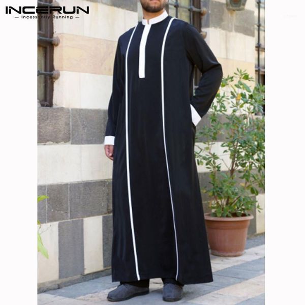 incerun arabic islamic kaftan men muslim clothing patchwork long sleeve retro robes abaya dubai middle east men jubba thobe 20201, Red
incerun arabic islamic kaftan men muslim clothing patchwork long sleeve retro robes abaya dubai middle east men jubba thobe 20201, Red