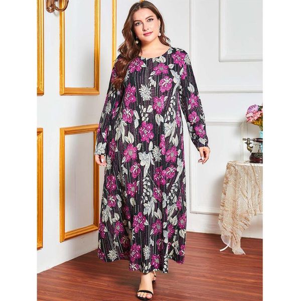 ethnic floral printed abaya muslim women long dress o-neck casual arab jilbab turkish plus size middle east dubai kaftan fashion, Red
ethnic floral printed abaya muslim women long dress o-neck casual arab jilbab turkish plus size middle east dubai kaftan fashion, Red