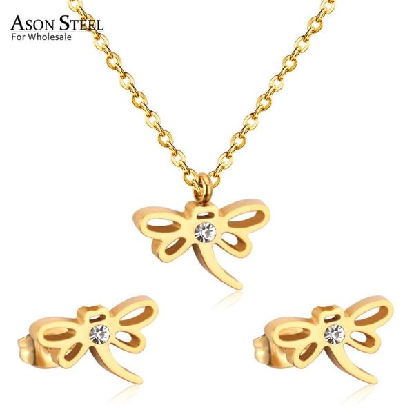 asonsteel dragonfly necklace earrings set stainless steel gold/silver color animal pendants necklaces statement jewelry
asonsteel dragonfly necklace earrings set stainless steel gold/silver color animal pendants necklaces statement jewelry