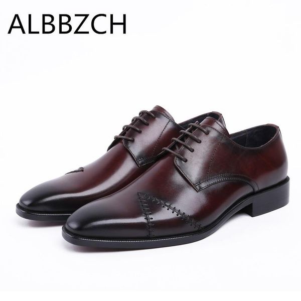 fashion sewing design men's genuine leather dress shoes men pointed toe lace up derby wedding shoes high grade office work, Black
fashion sewing design men's genuine leather dress shoes men pointed toe lace up derby wedding shoes high grade office work, Black