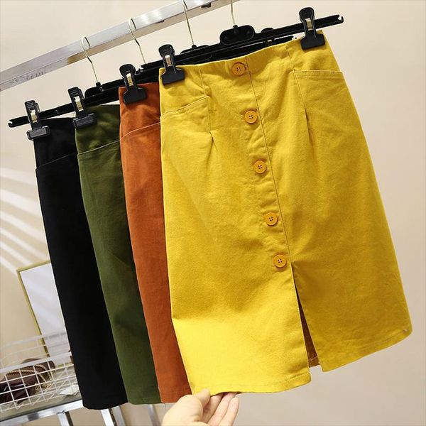 summer spring 2019 kroean womens buttons yellow white black green denim skirt knee length stretch pencil jean skirts for women
summer spring 2019 kroean womens buttons yellow white black green denim skirt knee length stretch pencil jean skirts for women