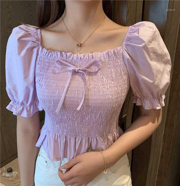girls solid purple blouses shirts tees female square collar short puff sleeve sweet blouses for women gt51111, White
girls solid purple blouses shirts tees female square collar short puff sleeve sweet blouses for women gt51111, White