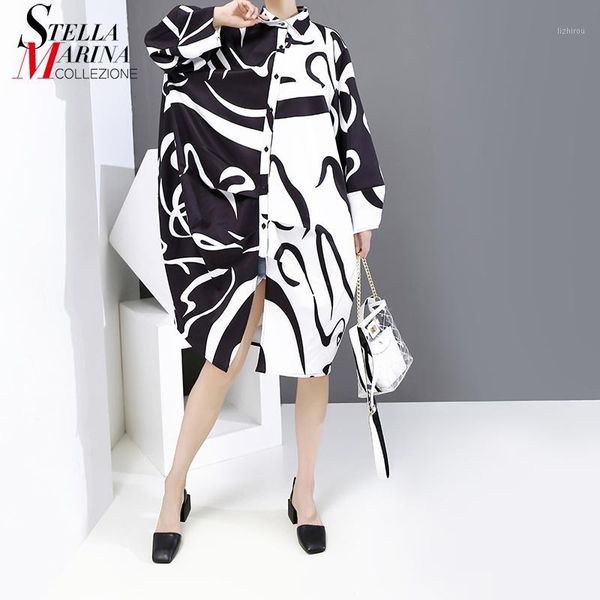 new long sleeve black and white woman 2020 autumn unique shirt dress tie dye print ladies casual plus size midi dress style 65251, Black;gray
new long sleeve black and white woman 2020 autumn unique shirt dress tie dye print ladies casual plus size midi dress style 65251, Black;gray